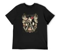 Weinafang Día De Los Muertos Day of The Dead Skulls Hot Girl Wings Funny Gift for Men Unisex T-Shirt Black XXL