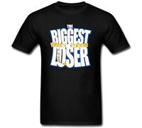 Weinafang Men's The Biggest Loser Logo T Shirt Colorname Short Sleeve Black XL