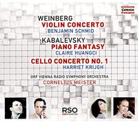 Weinberg/Concerto pour Violon 67/Kabalevsky/Fantaisie pour Piano FA Après Schubert d 940/Concerto pour Violoncelle et Orchestre N 1 en Sol Mineur OP 49