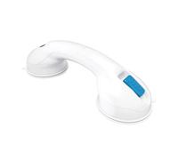 WEINBERGER leichter, starker mobiler Halte-Griff für jede Gelegenheit/mit Saugnäpfen/hält auf glatten(!) Oberflächen/für das Bad, Badewanne oder Dusche/perfekt zum Mitnehmen/Farbe: Weiß/Modell: 48711