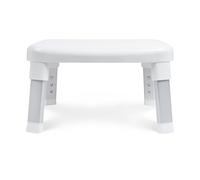 WEINBERGER Design Dusch- und Badewannentritt für Senioren und Kinder, rutschfeste Füße, höhenverstellbar, extra stabil, bis 150 kg, Fusshocker, Badhocker, Tritthocker, Farbe: Weiß, Modell: 43910