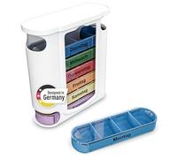 Weinberger Pilulier « PillVoyage » pour 7 jours | Boîte à médicaments avec 4 compartiments par jour | Pilulier comme organisateur compact | Pilulier pour le matin, le midi, le soir, la nuit (boîte à
