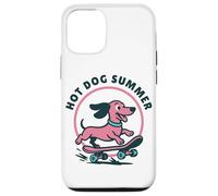 Weiner Skateboard Chien Hotdog Summer Funny Teckel Lovers Coque pour iPhone 12/12 Pro