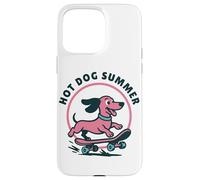 Weiner Skateboard Chien Hotdog Summer Funny Teckel Lovers Coque pour iPhone 15 Pro Max