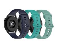 WEINISITE 20mm Bracelet pour Garmin Forerunner 158/55/245/645, Silicone Souple Remplacement Bracelet Compatible avec Vivoactive 3/vivomove HR/venu plus Sport Watch (vert+sarcelle+bleu)