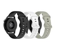 WEINISITE 20mm Bracelet pour Garmin Forerunner 158/55/245/645, Silicone Souple Remplacement Bracelet Compatible avec Vivoactive 3/vivomove HR/venu plus Sport Watch (gris+blanc+noir)