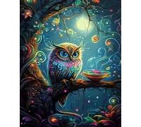 Weiniuniu Canevas Point de Croix Kit Chouette 11CT Adulte point de croix kit DIY debutant broderie point de croix imprimé 40x50 cm