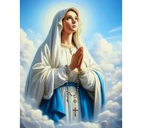 Weiniuniu Canevas Point de Croix Kit Complet Femme religieuse 11CT Adulte point de croix kit DIY debutant broderie point de croix imprimé 40x50 cm