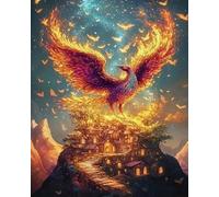 Weiniuniu Canevas Point de Croix Kit Phénix 11CT Adulte point de croix kit DIY debutant broderie point de croix imprimé 40x50 cm