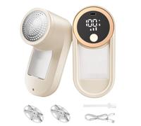 Weinsamkeit Rasoir Anti Bouloche, Anti-Bouloche Vetement Rechargeable avec Écran LED & Tête à 6 Lames Fraise à Peluches Rasoir de Peluches à 3 Vitesses Électrique Anti Bouloche pour Vêtements Meubles