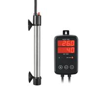 Weipro MX-9016 Chauffage d'aquarium en titane 200 W, submersible avec contrôleur de température à affichage numérique, réglable de 0 ℃ à 40 ℃, chauffage rapide pour eau douce salée de 48 à 772 litres