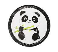 Weiqiao® Assiette Jetable en Papier Motif Panda Vaisselle de Fête Ustensile de Cuisson pour Anniversaire Mariage Noêl 30 Pcs