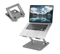 WEIQILE Support pour Ordinateur Portable de Bureau, Base en métal Durable, Support pour Ordinateur Portable de Travail collaboratif jusqu'à 15" (Grey)