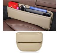 WEIQQI Boîte de Rangement pour Siège pour BMW X4 F26 2013-2018, Auto Seat Gap Organisateur Siège D'auto Remplissage Latéral Siège D'auto,A-Beige