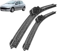 WEIQQI Pièces d'essuie-Glace pour Peugeot 206 2001-2006, Fenêtre Essuie-Glaces Voiture Balais D'essuie Glace Avant Durable Accessoires Auto
