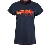 Weird Fish - "Gallopers" T-shirt coton issu de l'agriculture biologique pour femme WF368 (34 FR) (Bleu marine)
