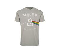 Weird Fish T-shirt d'artiste imprimé carpe sur le devant, gris, 4XL