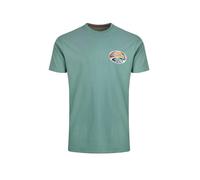 Weird Fish T-shirt graphique imprimé Land and Sea, Bleu minéral, 4XL