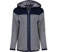 Weird Fish Weird Fish Blue Bianca Full Zip Striped Macaroni Hoodie