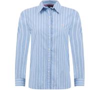 Weird Fish Weird Fish Blue Roscoe Striped Boyfriend Shirt Blue EU 42 (UK 14)