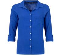 Weird Fish Weird Fish Blue Suria Double Cloth Shirt Blue EU 46 (UK 18)
