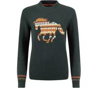 Weird Fish Weird Fish Green GeeGee Intarsia Knitted Jumper