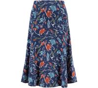 Weird Fish Weird Fish Navy Blue Lorient Printed Jersey Midi Skirt Navy Blue 44
