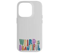 Weird is Beautiful ! Retro Groovy Wavy Inspirations Amusante Coque pour iPhone 14 Pro