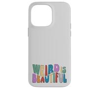 Weird is Beautiful ! Retro Groovy Wavy Inspirations Amusante Coque pour iPhone 14 Pro Max