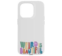 Weird is Beautiful ! Retro Groovy Wavy Inspirations Amusante Coque pour iPhone 15 Pro