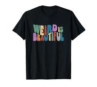 Weird is Beautiful ! Retro Groovy Wavy Inspirations Amusante T-Shirt
