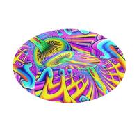 Weird Lit amovible et lavable pour chien de taille moyenne Motif champignon Violet Taille S