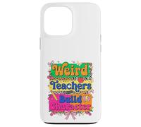 Weird Teachers Build Character Retro Leopard School Graphic Coque pour iPhone 13 Pro Max