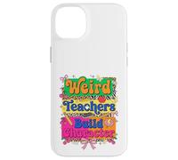 Weird Teachers Build Character Retro Leopard School Graphic Coque pour iPhone 14 Plus