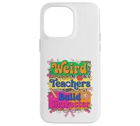Weird Teachers Build Character Retro Leopard School Graphic Coque pour iPhone 14 Pro Max