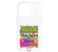 Weird Teachers Build Character Retro Leopard School Graphic Coque pour iPhone 15 Pro