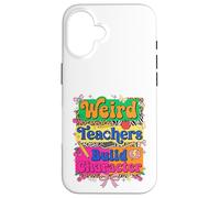 Weird Teachers Build Character Retro Leopard School Graphic Coque pour iPhone 16