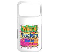 Weird Teachers Build Character Retro Leopard School Graphic Coque pour iPhone 17 Pro
