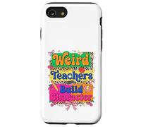 Weird Teachers Build Character Retro Leopard School Graphic Coque pour iPhone SE (2020) / 7/8