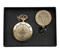 Weird Town Triangle Devil Quartz Pocket Watch Gravity Bill Cipher Fall Time Necklace Pendant Clock Gifts