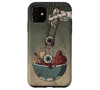 Weirdcore Aesthetic Nouilles japonaises Ramen Globe oculaire Coque pour iPhone 11
