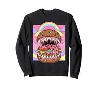 Weirdcore Billes oculaires Kawaii Sapodilla Arc-en-Ciel Sweatshirt