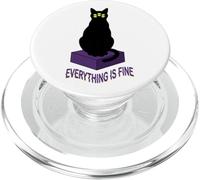 Weirdcore Chat aux Yeux Multiples Surréaliste Tout est Bien PopSockets PopGrip pour MagSafe