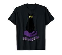 Weirdcore Chat aux Yeux Multiples Surréaliste Tout est Bien T-Shirt