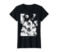 Weirdcore Globes Oculaires Dreamcore Cursed Horreur Creepy T-Shirt Graphique avec Valeur, Femme, Noir, XS