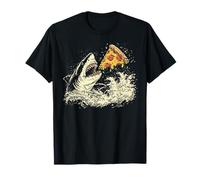 Weirdcore Vintage Shark Pizza Attack Drôle Surfeur Esthétique T-Shirt