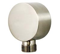 Weirun de salle de bain Laiton 1/5,1 cm NPT connecteur Flexible de douche murale ronde Union d'alimentation Coude de sortie Bec à fixation murale, Nickel brossé