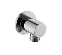 Weirun de salle de bain rond de douche Raccord de tuyau 1/5,1 cm NPT mural douchette d'alimentation Coude de sortie d'eau Bec, Chrome