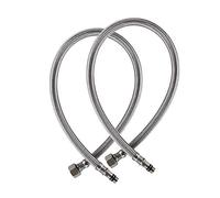 Weirun Lot de 2 raccords de mitigeur monobloc M10 x 1000 mm 1/2 BSP Flexible Tuyau Tuyau de Tuyau pour Robinet de Lavabo de Cuisine