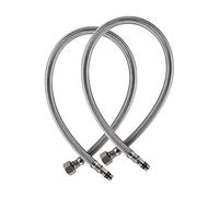 Weirun Lot de 2 Raccords de Robinet Mitigeur Monobloc M10 x 1500 mm 1/2 BSP Flexible Tuyau de Robinet